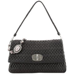 Miu Miu Crystal Clutch Matelasse Leder groß