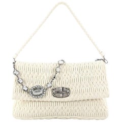 Miu Miu Crystal Clutch Matelasse Leather Large