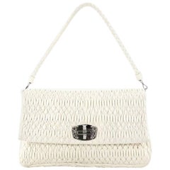 Miu Miu Crystal Clutch Matelasse Leather Large