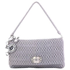 Miu Miu Crystal Clutch Matelasse Leather Large