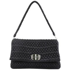 Miu Miu Crystal Clutch Matelasse Leather Large