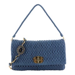 Miu Miu Crystal Clutch Matelasse Leder groß