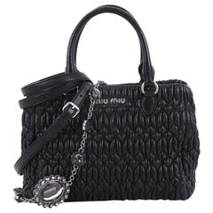 Miu Miu Crystal Convertible Tote Matelasse Leather Mini
