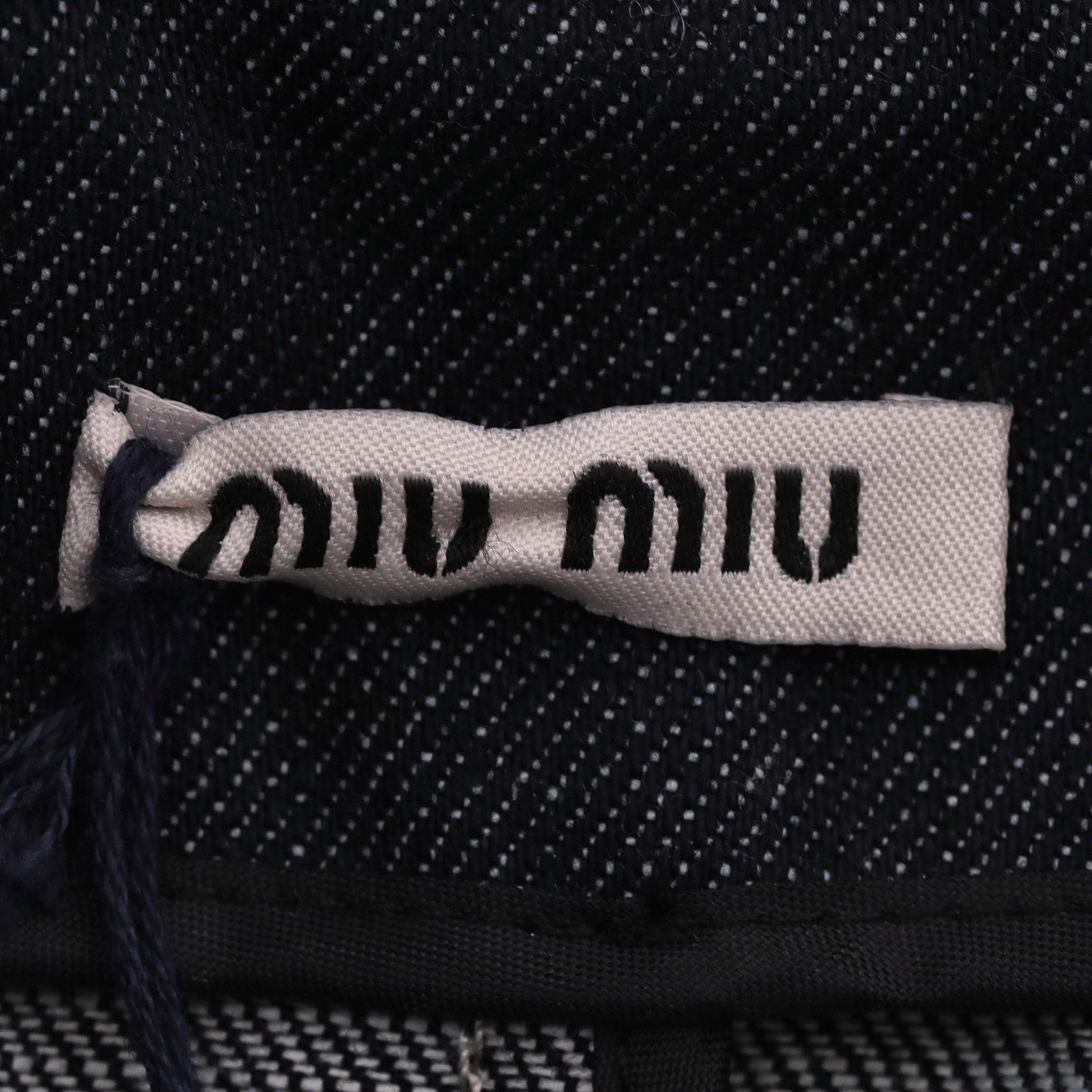 Miu Miu Crystal Embellished Denim Coat 3