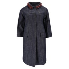 Miu Miu Crystal Embellished Denim Coat