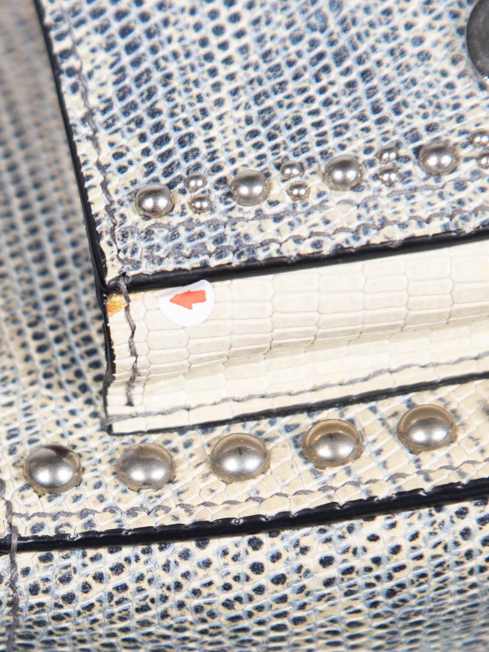 Miu Miu Crystal Embellished Lizard Dahlia Shoulder Bag 2