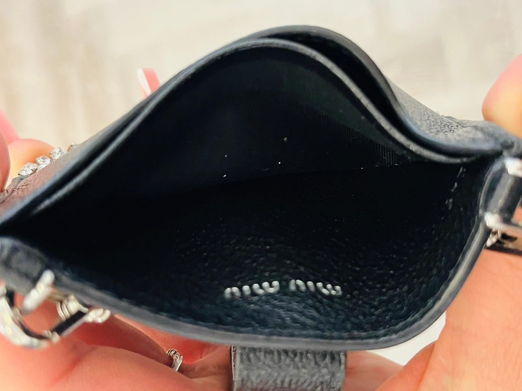 Miu Miu Crystal Fringe Leather Cardholder 7