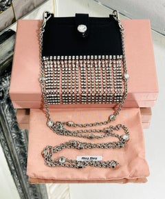 Miu Miu Crystal Fringe Leather Cardholder