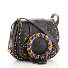 Miu Miu  Dahlia Crossbody Bag Crystal Embellished Leather Small