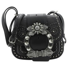 Miu Miu Dahlia Crossbody Bag Crystal Embellished Leather Small