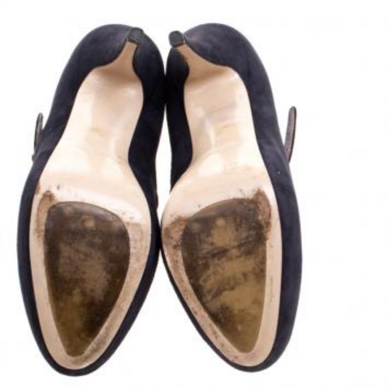 Miu escarpins Mary Jane bleu foncé taille 39 en vente 2