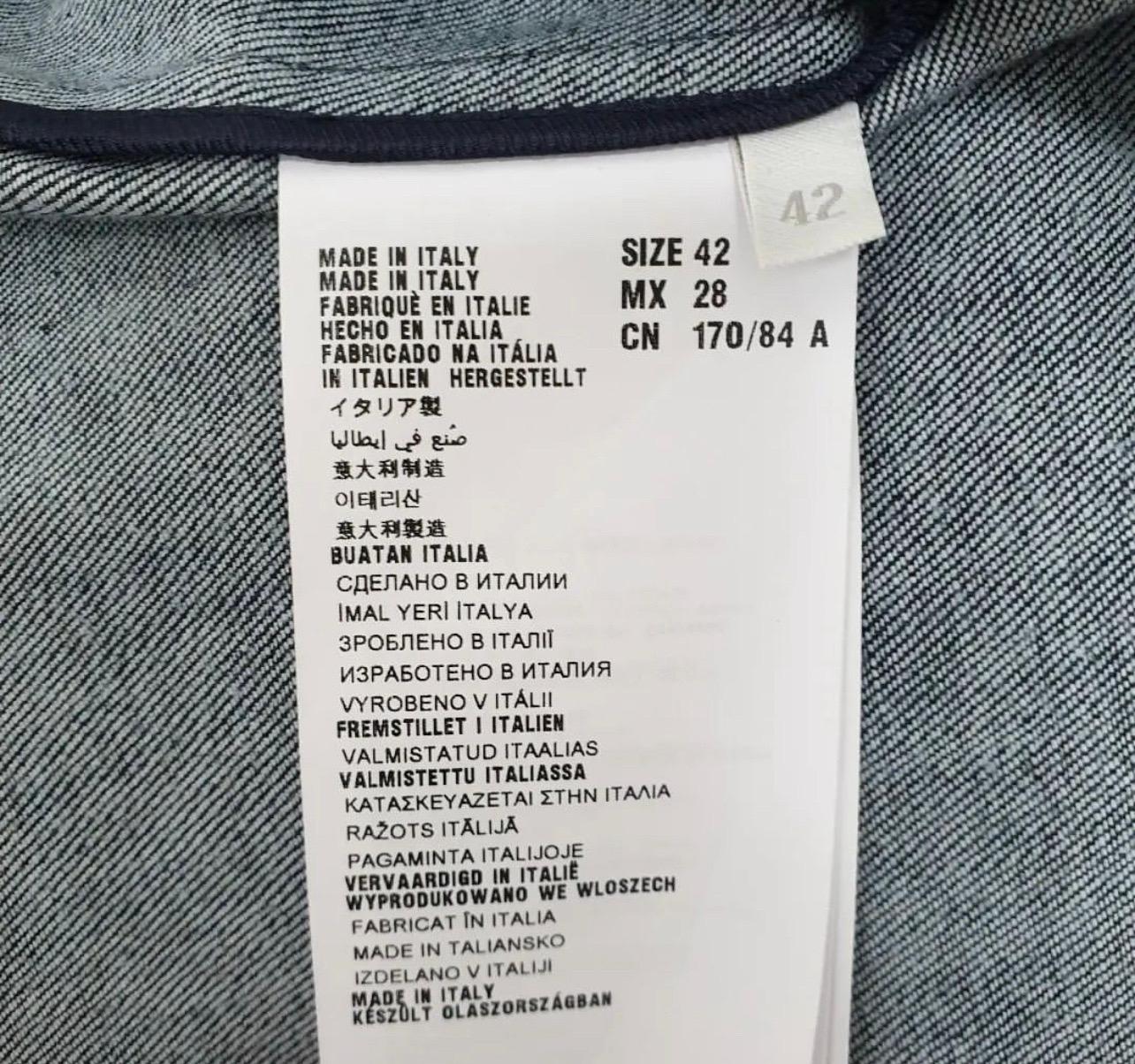 Miu Miu Denim Leather Jacket In Good Condition For Sale In Krakow, PL
