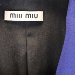 Miu Miu Double-Breasted Evening Jacket in Blue Wool