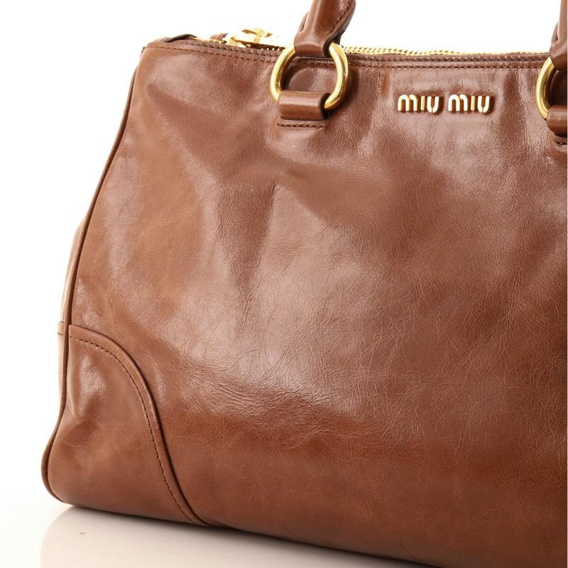 Miu Miu Double Zip Convertible Satchel Vitello Shine Medium 2