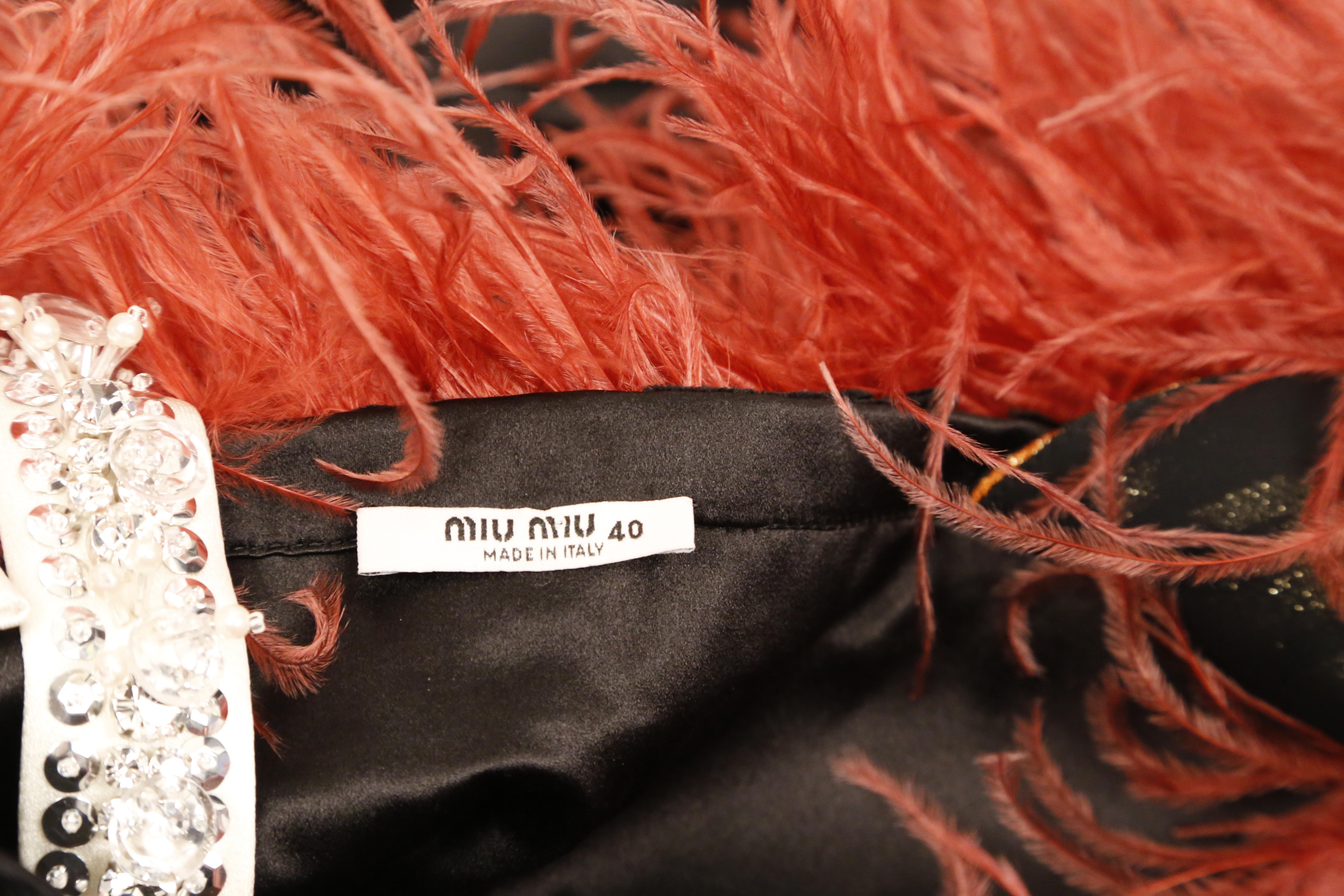 MIU MIU duchesse satin runway gown with beaded strap For Sale 6