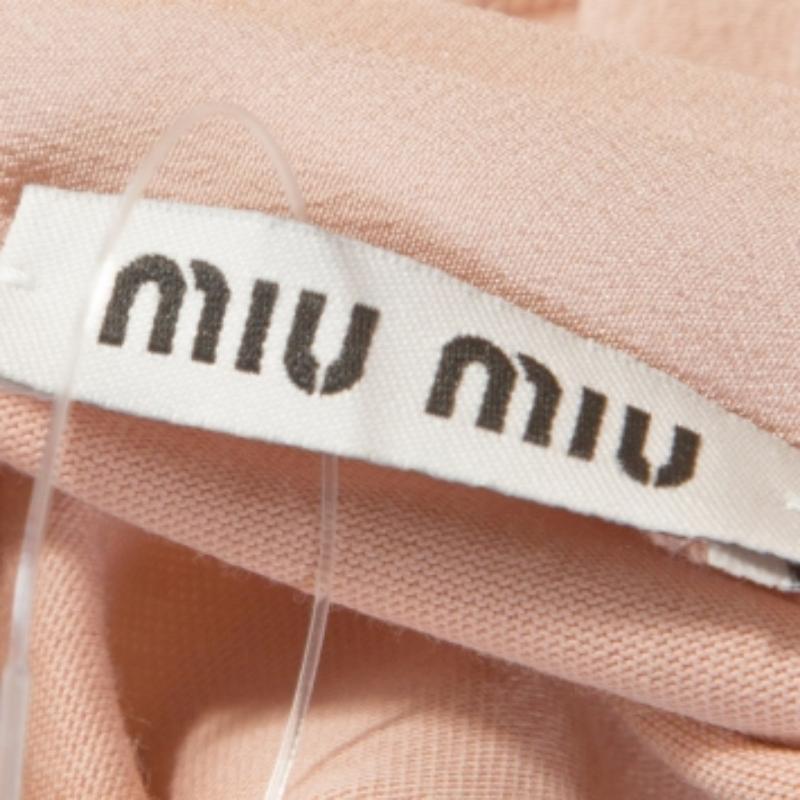 Miu Miu Dusky Pink Cotton and Silk Tunic S en venta 1