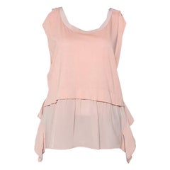 Miu Dusky Rosa Tunika aus Baumwolle und Seide S