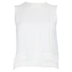 Miu Ecru Back Button Up Top Größe XS