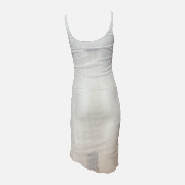 miu miu bodycon dress F/W 1999 White Sheer Mesh Midi For Sale at 1stDibs HiCCUP - Black Halter