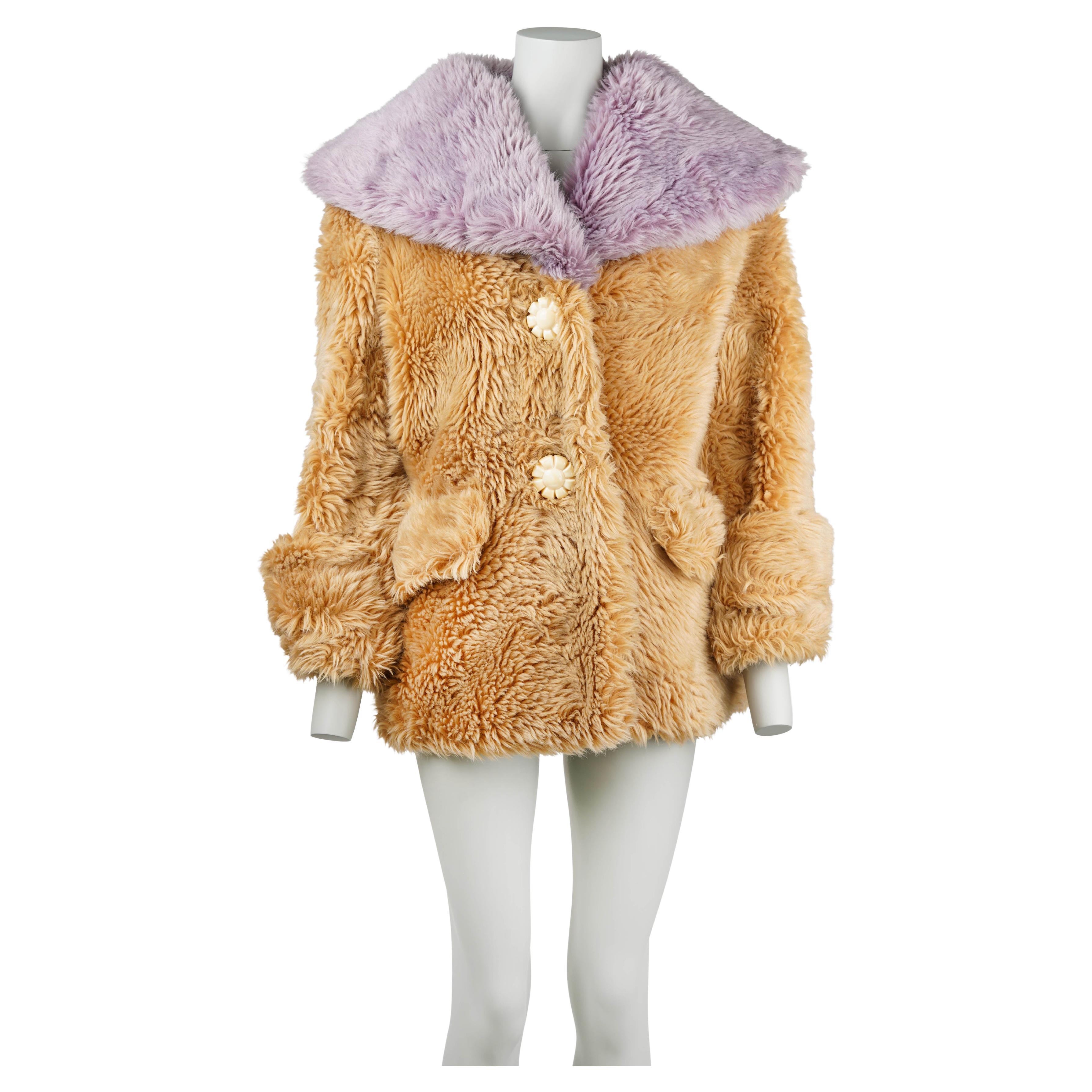 Miu Miu Fall/Winter 2017 Runway Faux Fur Jacket IT40