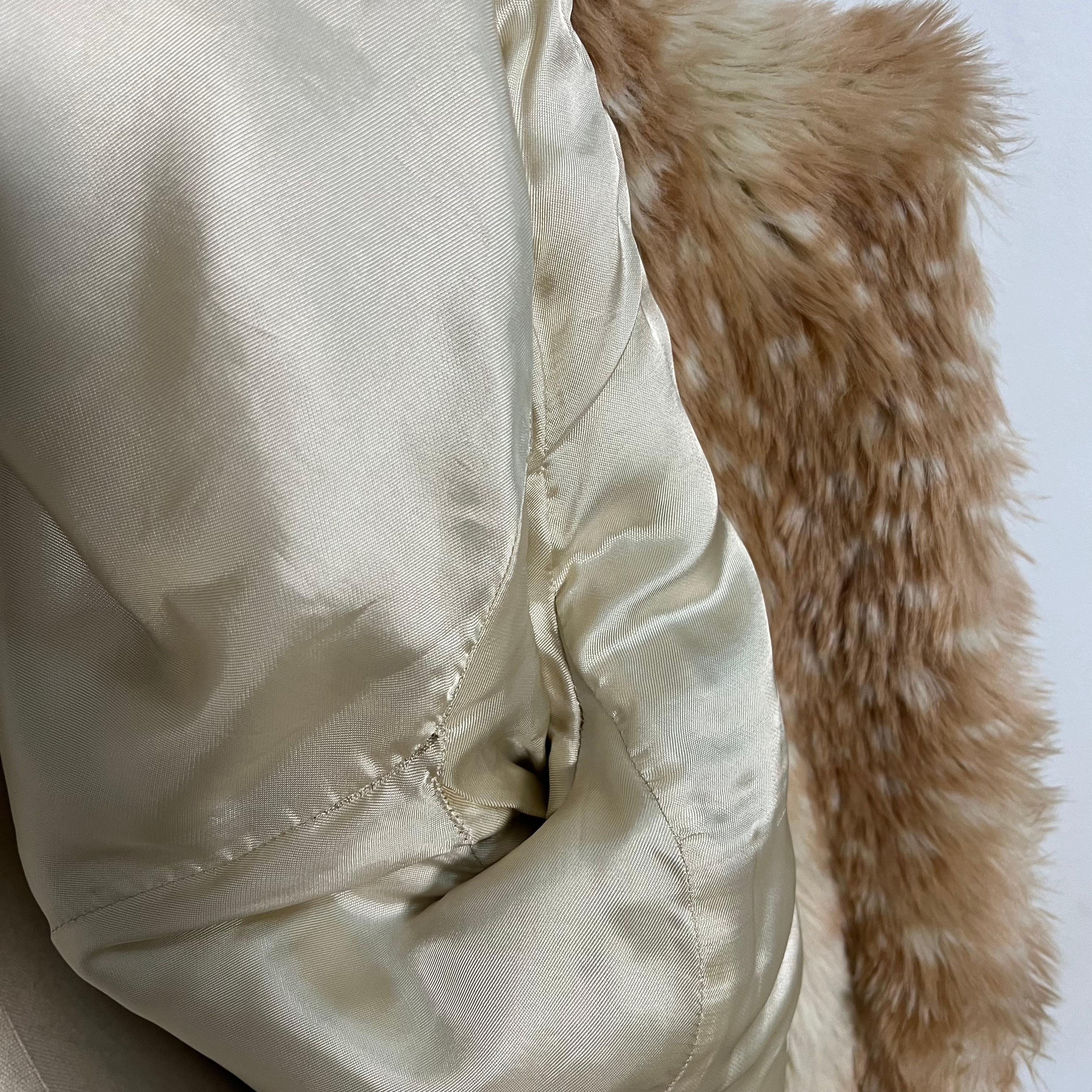 Brown Miu Miu Faux Deer Fur Coat