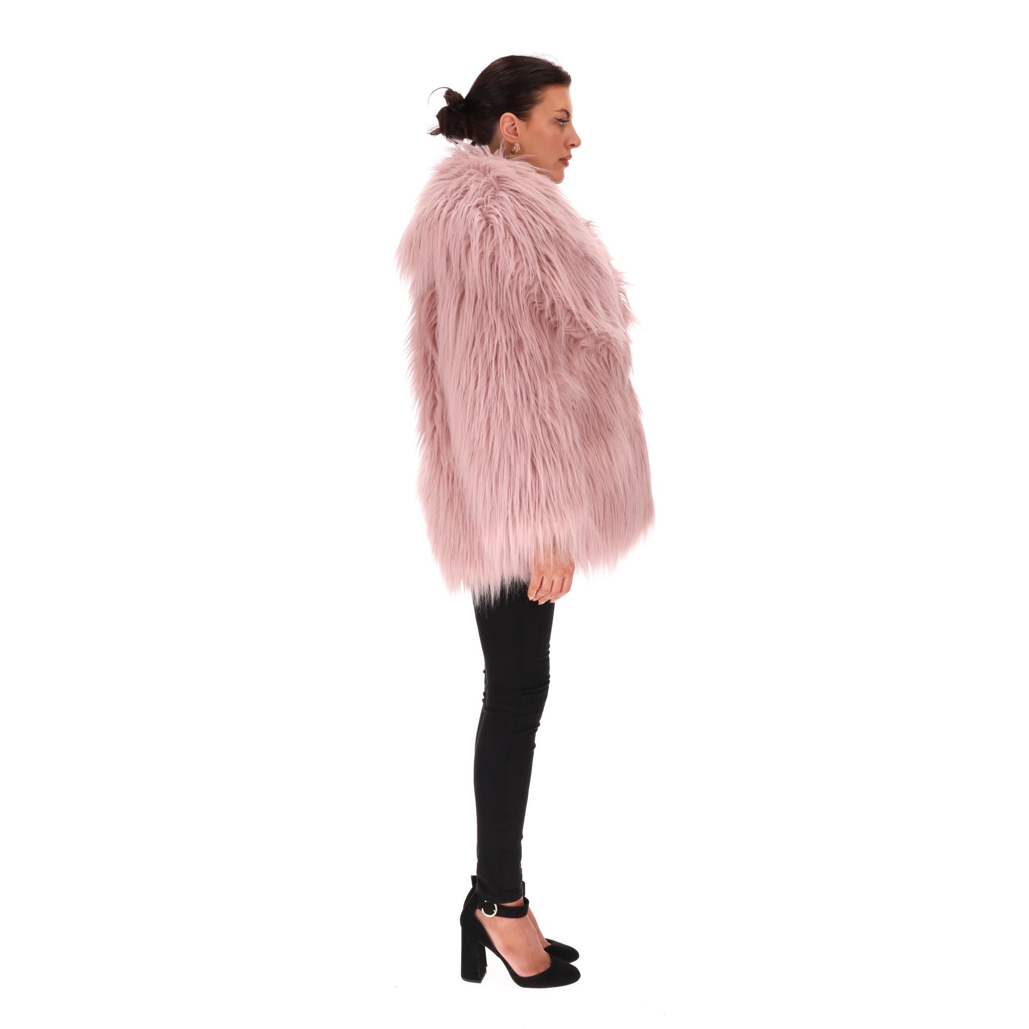 Marrone Coates in pelliccia sintetica Miu Miu in vendita