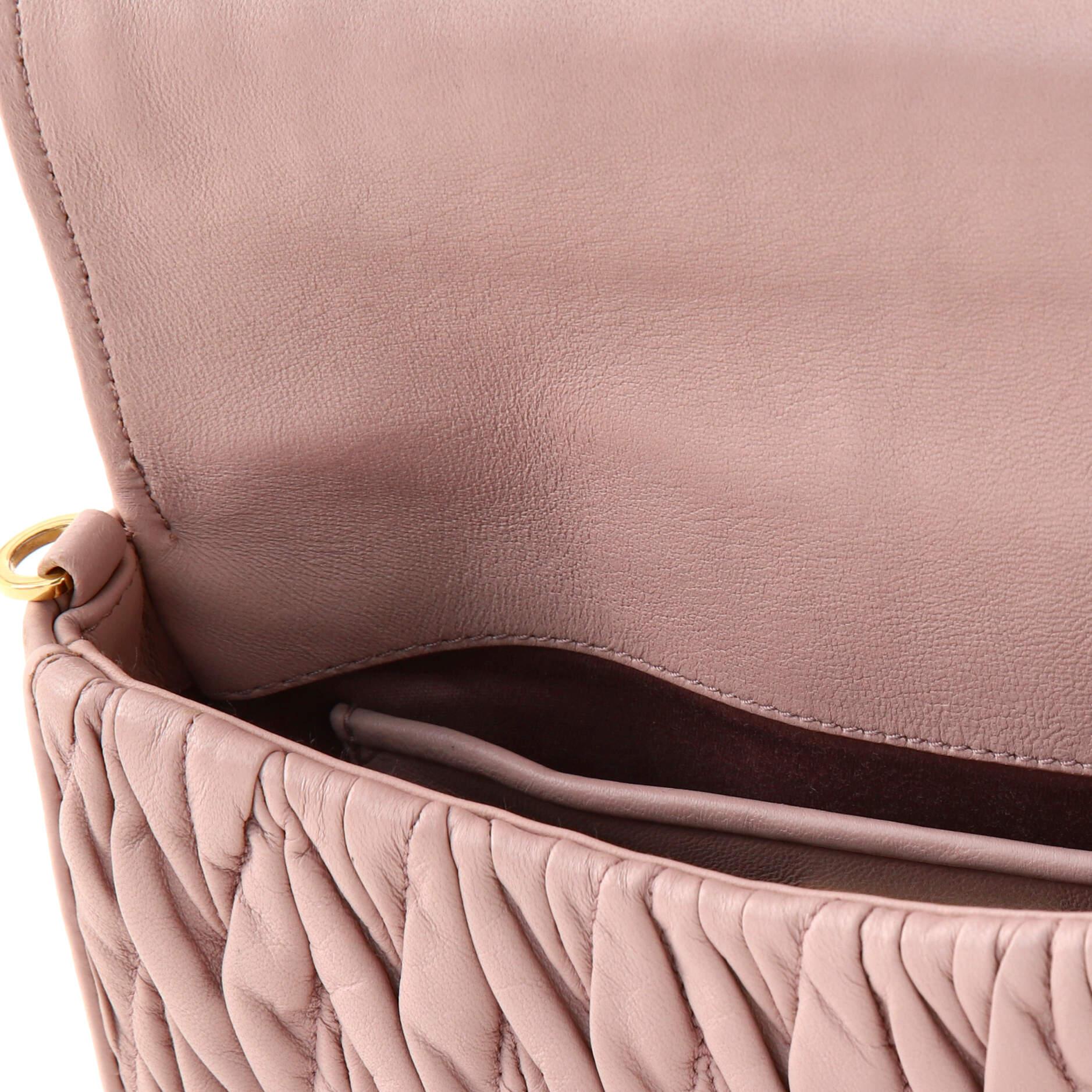 Miu Miu Flap Crossbody Bag Matelasse Leather Small 3