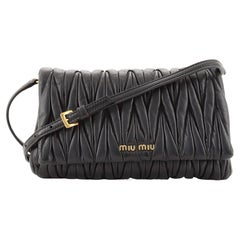 Miu Miu Flap Crossbody Bag Matelasse Leather Small