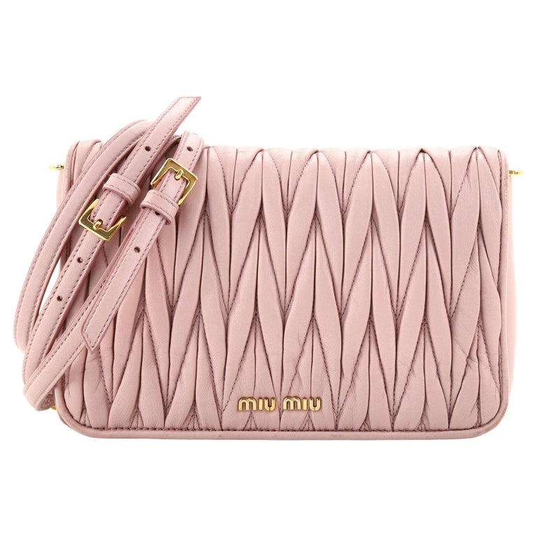 Miu Miu Flap Crossbody Bag Matelasse Leather Small at 1stDibs