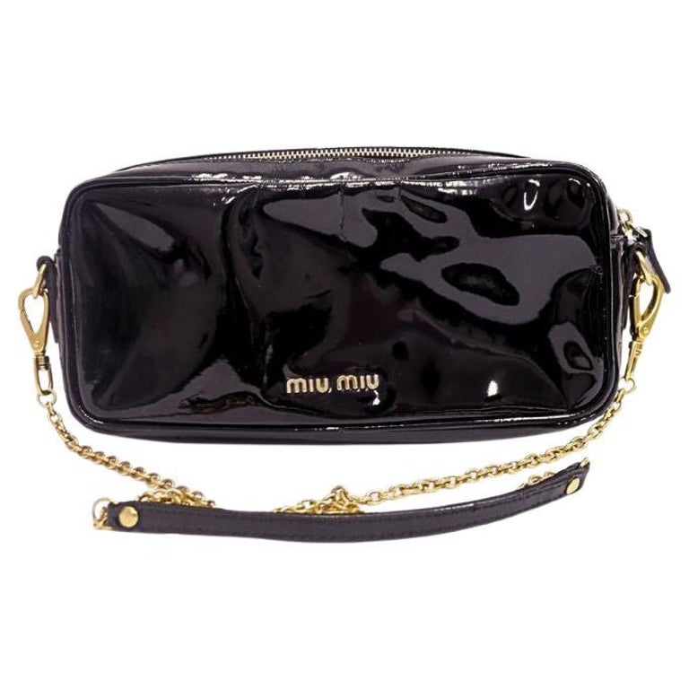 Miu Miu Bag Leather Black 19 For Sale on 1stDibs