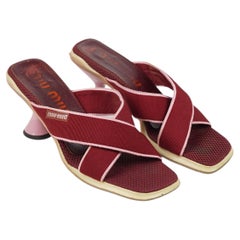 Miu Miu FW1999 Technische Blasen-Sohle Absatz Sandalen EU 38