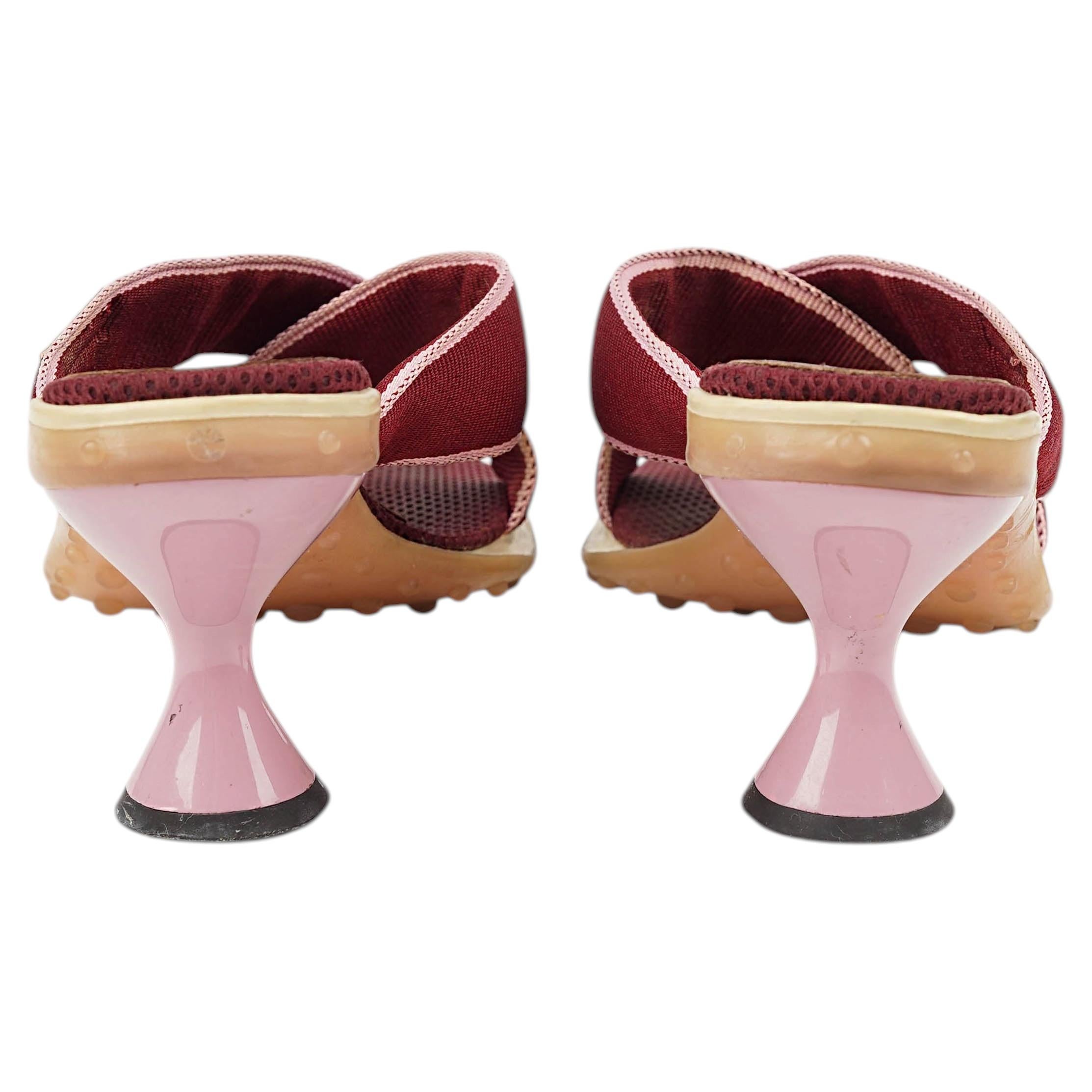 Miu Miu FW1999 Technical Bubble Sole Heel Sandals EU 38 at 1stDibs