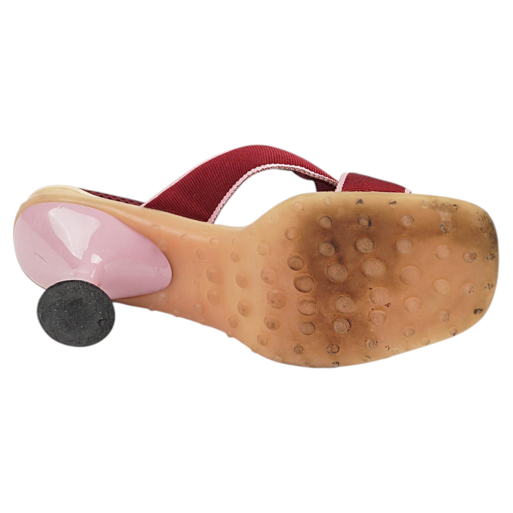 Miu Miu FW1999 Technical Bubble Sole Heel Sandals EU 38 at 1stDibs
