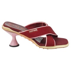 Miu Miu FW1999 Technische Blasen-Sohle Absatz Sandalen EU 38