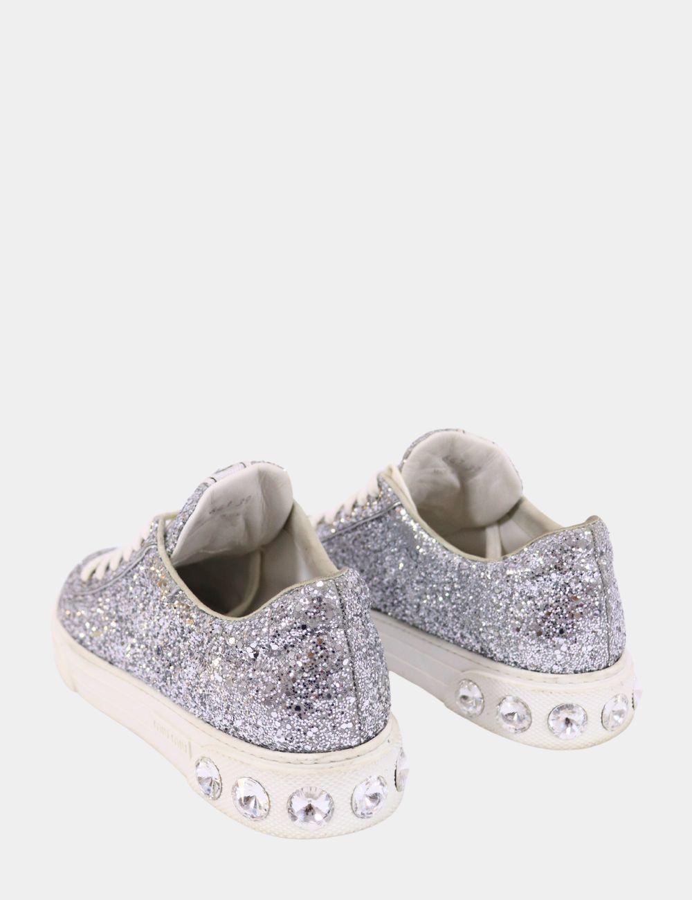 Miu Miu Glitter Low-top Sneakers Size EU 39 1
