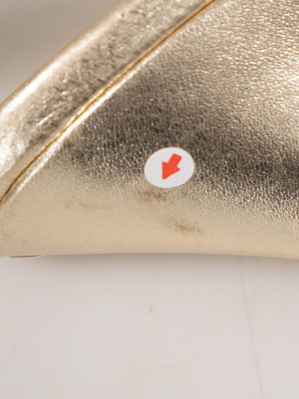 Miu Miu - Tacchi a fascia glitterati dorati Taglia IT 36 in vendita 5