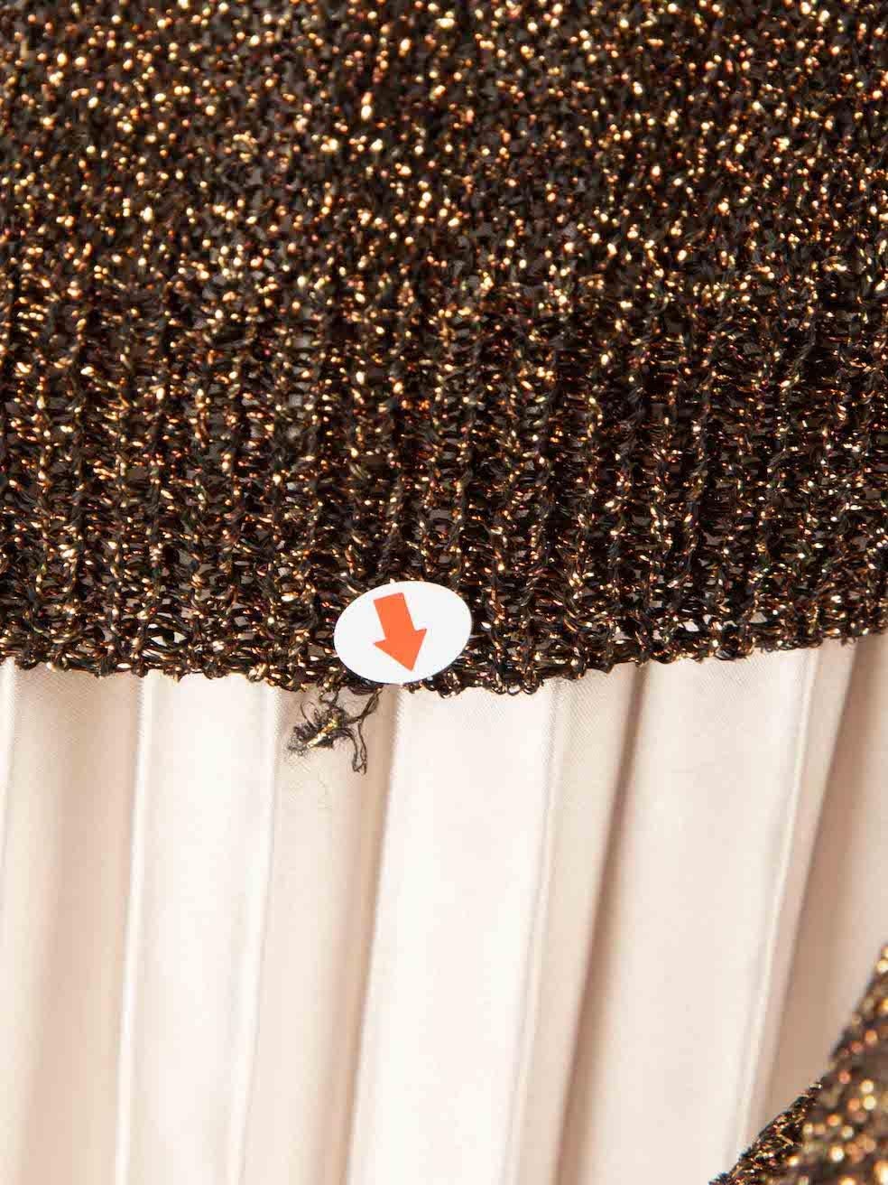 Miu Miu Gold Metallic Turtleneck Jumper Size S 1