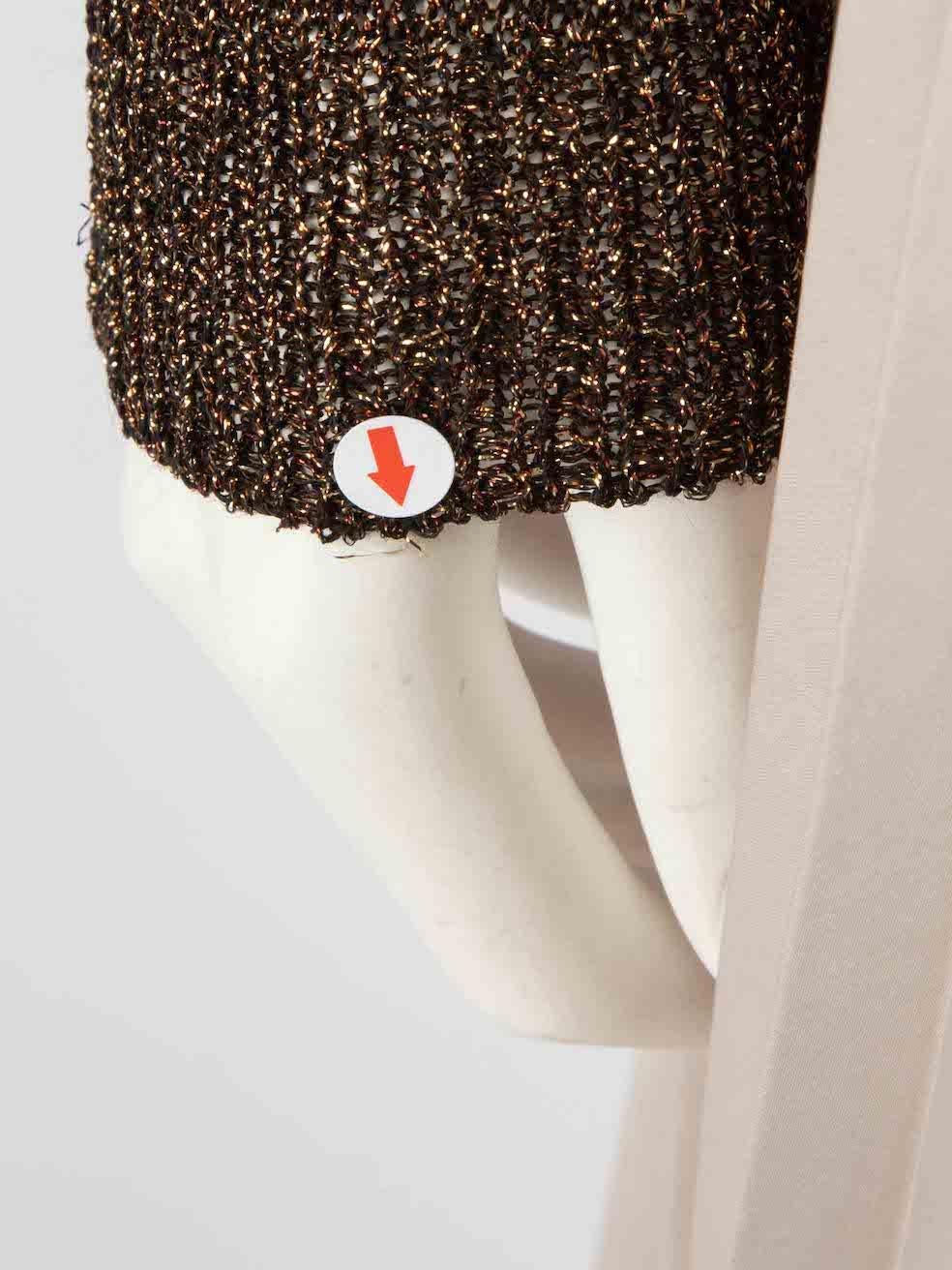 Miu Miu Gold Metallic Turtleneck Jumper Size S 3