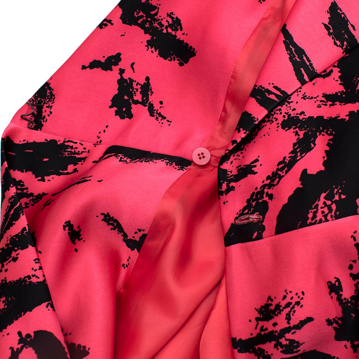 Miu Miu Grapefruit Pink Printed Wrap Dress - Us size 10 For Sale 1