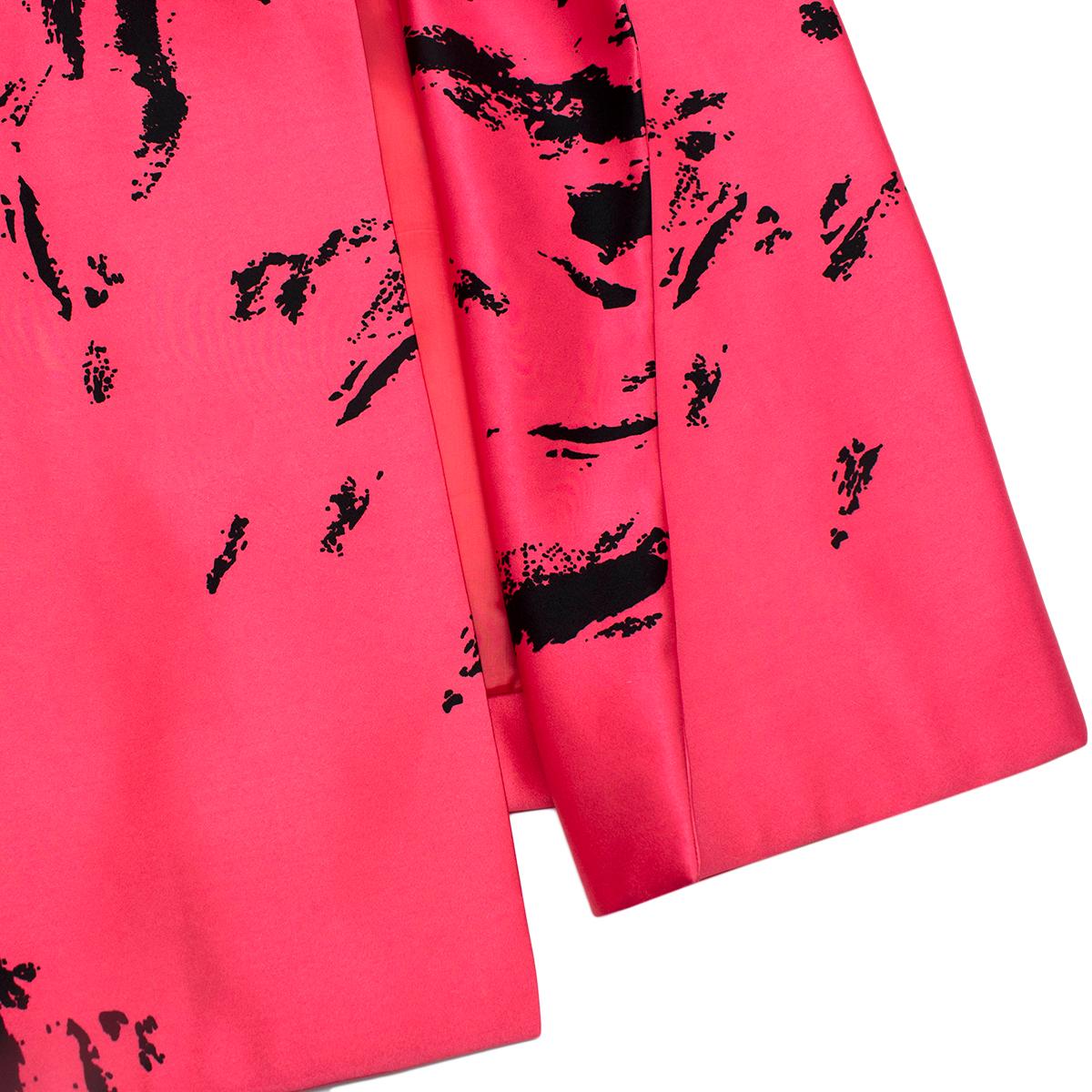 Miu Miu Grapefruit Pink Printed Wrap Dress - Us size 10 For Sale 2