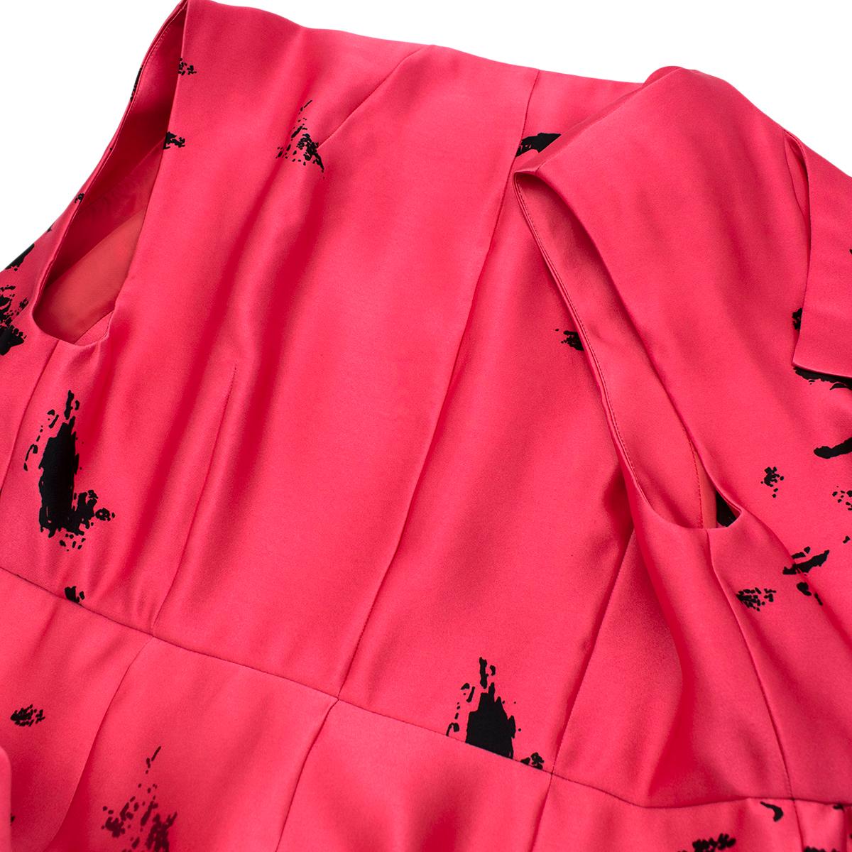 Miu Miu Grapefruit Pink Printed Wrap Dress - Us size 10 For Sale 3