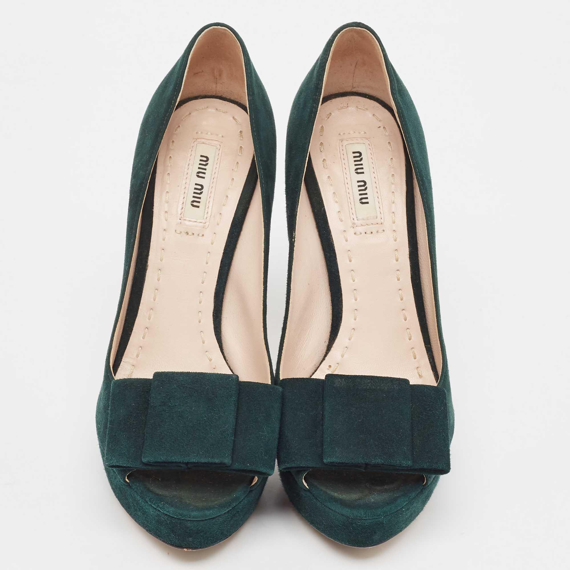 Nero Miu Miu Greene & Greene Pumps Peep Toe Taglia 37,5 in vendita