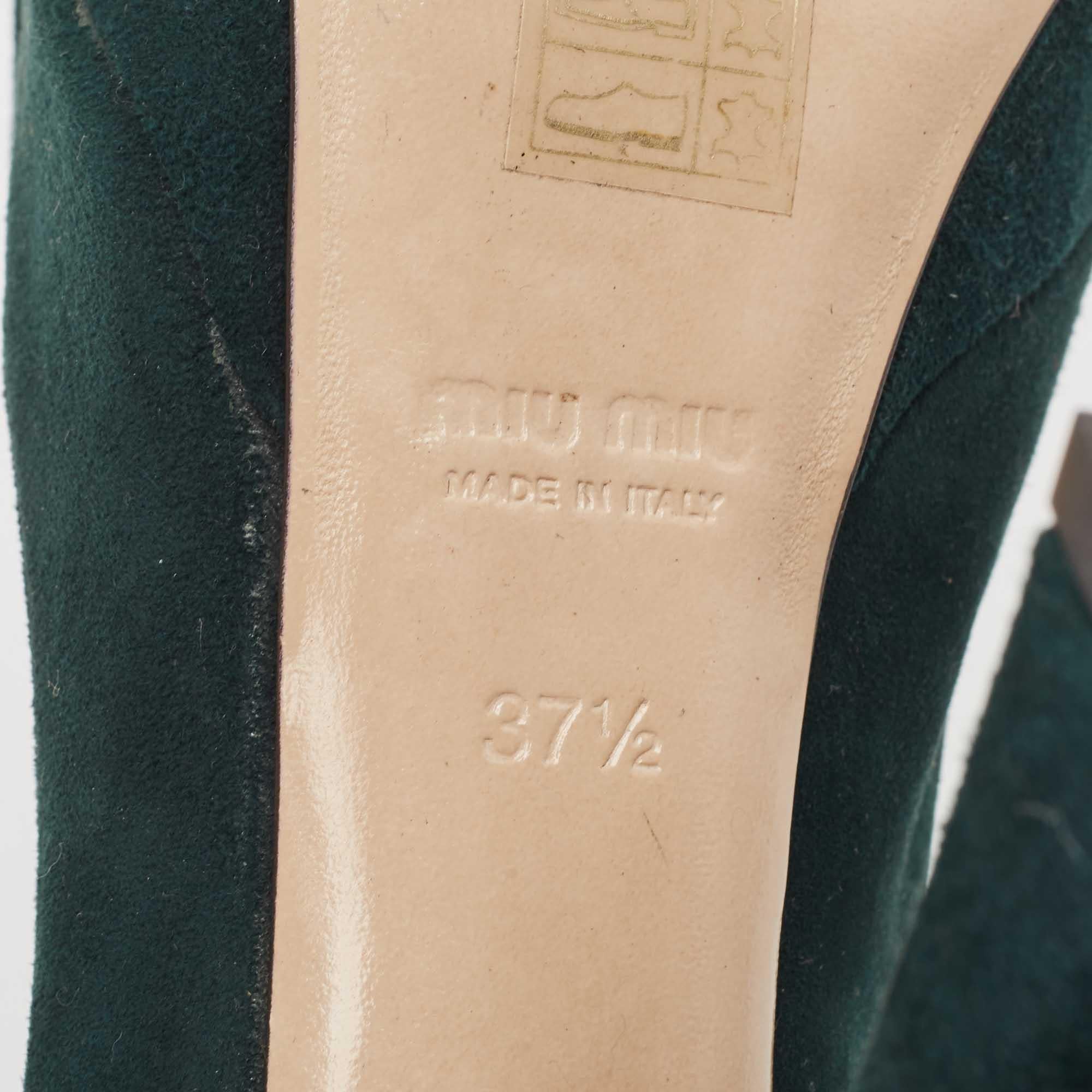 Miu Miu Greene & Greene Pumps Peep Toe Taglia 37,5 in vendita 3