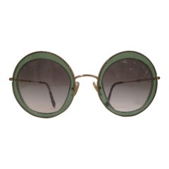 Retro Miu Miu green sunglasses