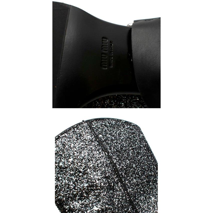 Miu Miu Grey Glitter 40 Cowboy Boots - Size 41 For Sale 2