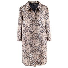 Miu Miu Grey & Gold Floral Brocade Coat - Size US 10