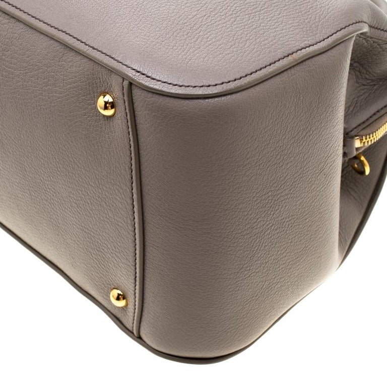 Miu Miu Grey Leather Madras Bowling Bag For Sale at 1stDibs miu miu