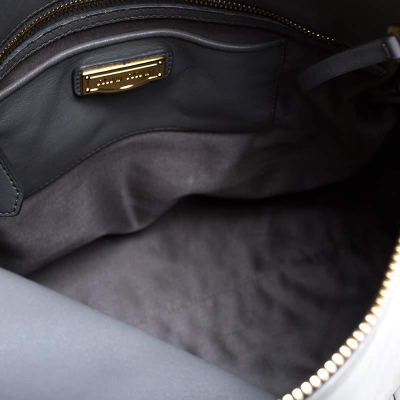 Women's Miu Miu Grey Matelassé Leather Bow Satchel For Sale