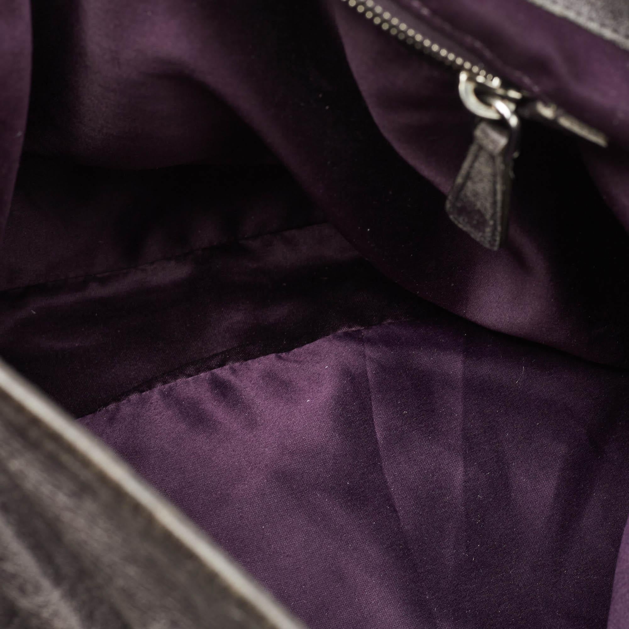 Miu Miu Grey Matelassé Leather Coffer Bag 6