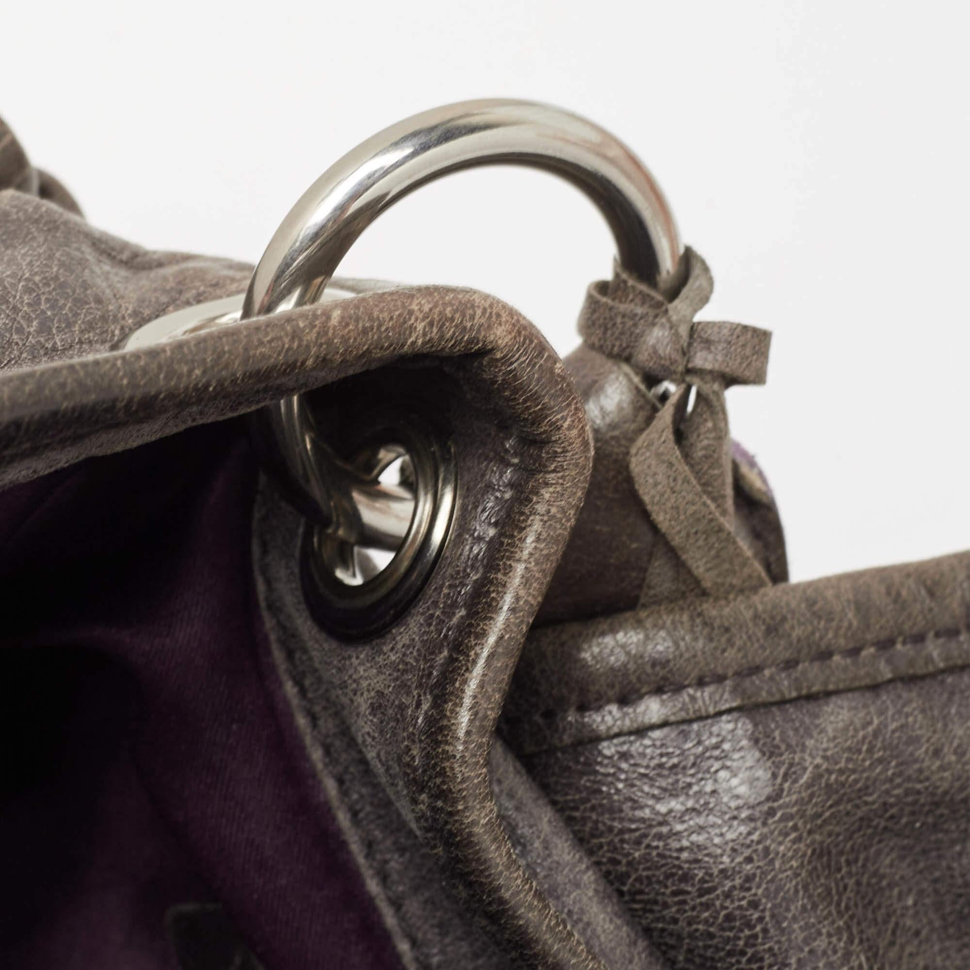 Miu Miu Grey Matelassé Leather Coffer Bag 2